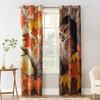 Autumn Maple Owl Blackout Curtains For Living Room Bedroom Window Treatment Blinds Drapes