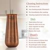 Pure Copper Bedroom Water Bottle with Wooden Lid, Aqua Vase Design with Bottom Hammered Dark Lacquer Finish - Volume 1300 ml (Pack of 1)
