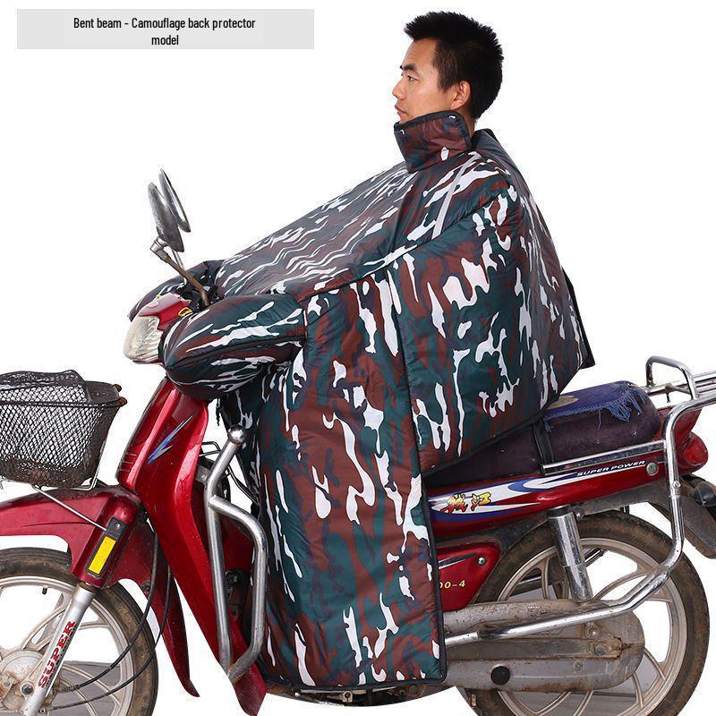 Motorcycle Windshield Plush Knee Pads & Windproof Quilt (Crotch Beam, Thickened, Waterproof, Warm)