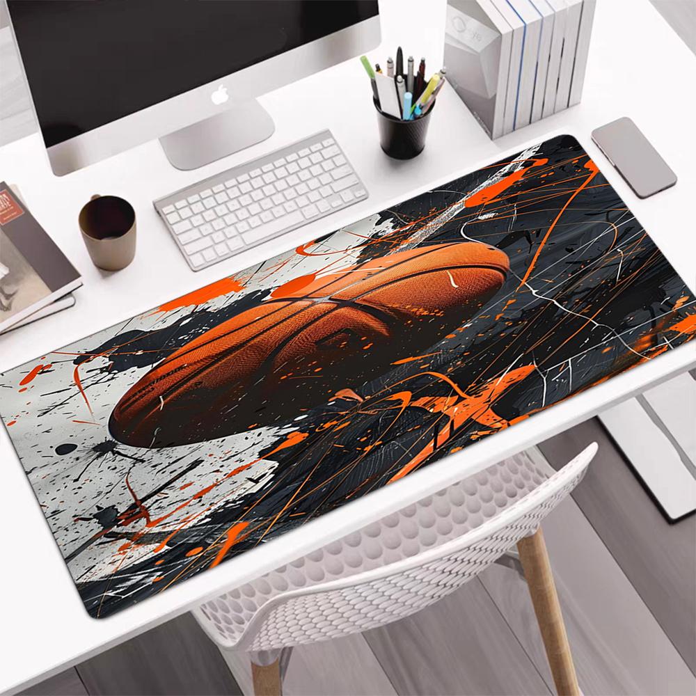 Basketball Theme Mouse Pad, Non Slip Rubber Base, Multifunctional Office & Home Decor, Perfect for Workspace Personalization.