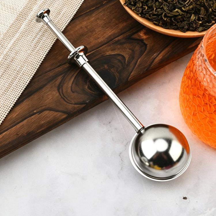304 Stainless Steel Tea Strainer Round Telescopic Tea Infuser LsCook Half-hole