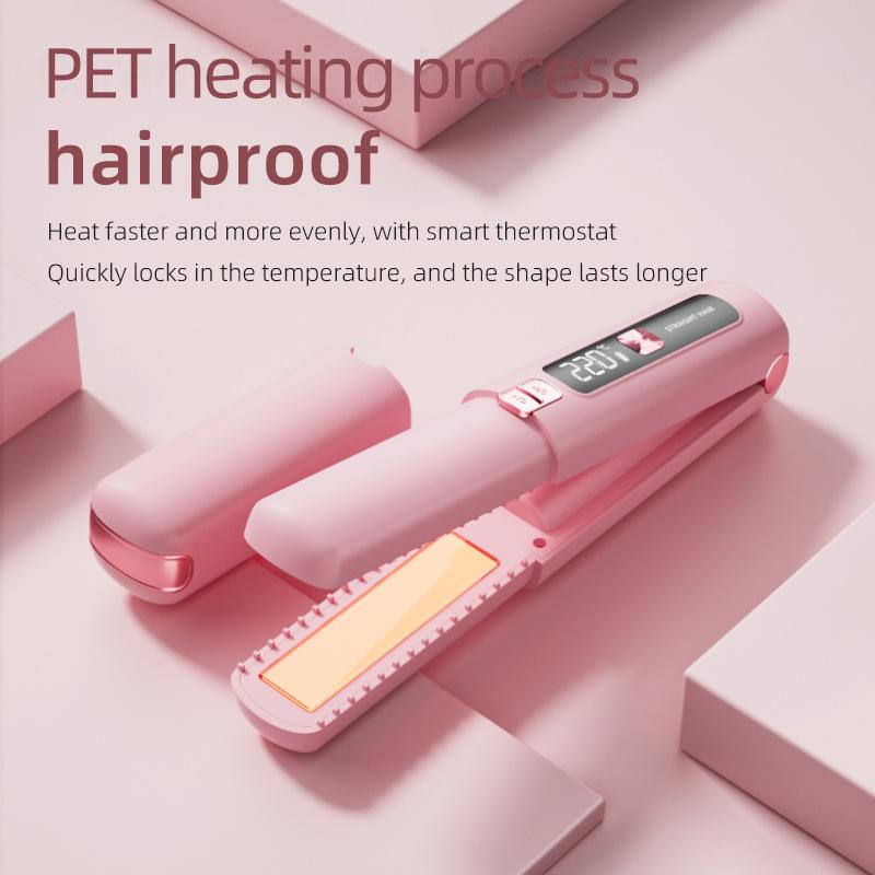 6 Temperature Settings Mini Wireless Straightener Portable Curler Multi-Function Professional Hair Styling Tool