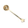 Stainless Steel Coffee Measuring Scoop Gold Long Handle Measuring Tablespoon for Coffee Bean Milk Powder Tea