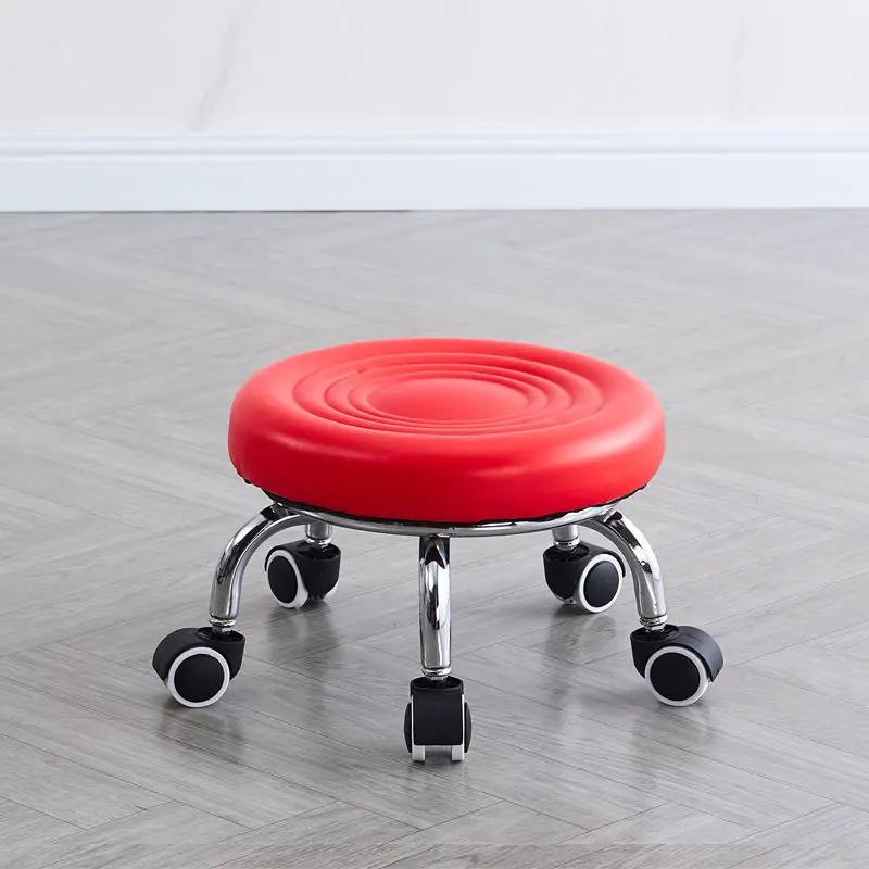 Stool with Pulleys for Car Washing, Movable Seatin, Housework, Mobile Farming Chair Wheel Chair