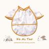 0-3 Year Waterproof Toddler Baby Bibs  Cute Cartoon Infant Baby Feeding Clothes Portable Outdoor Newborn Baby Short Sleeve Apron