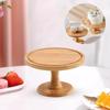 Bamboo Cake Dome Cover Appetizer Serving Tray Cheese Snacks Board Platter Round Birthday