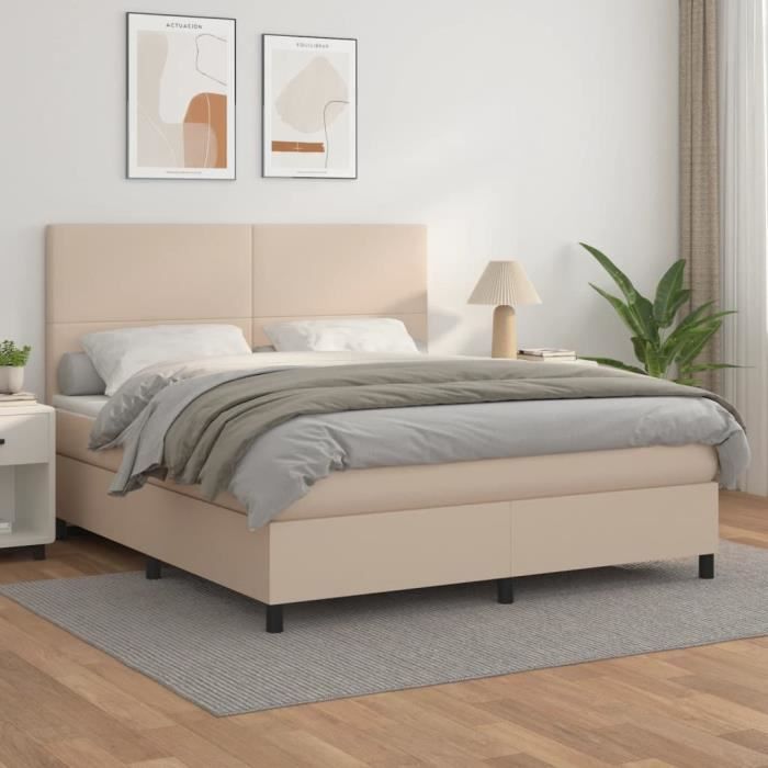 3137654 vidaXL Divan Bed with Mattress White 120x200cm Faux Leather