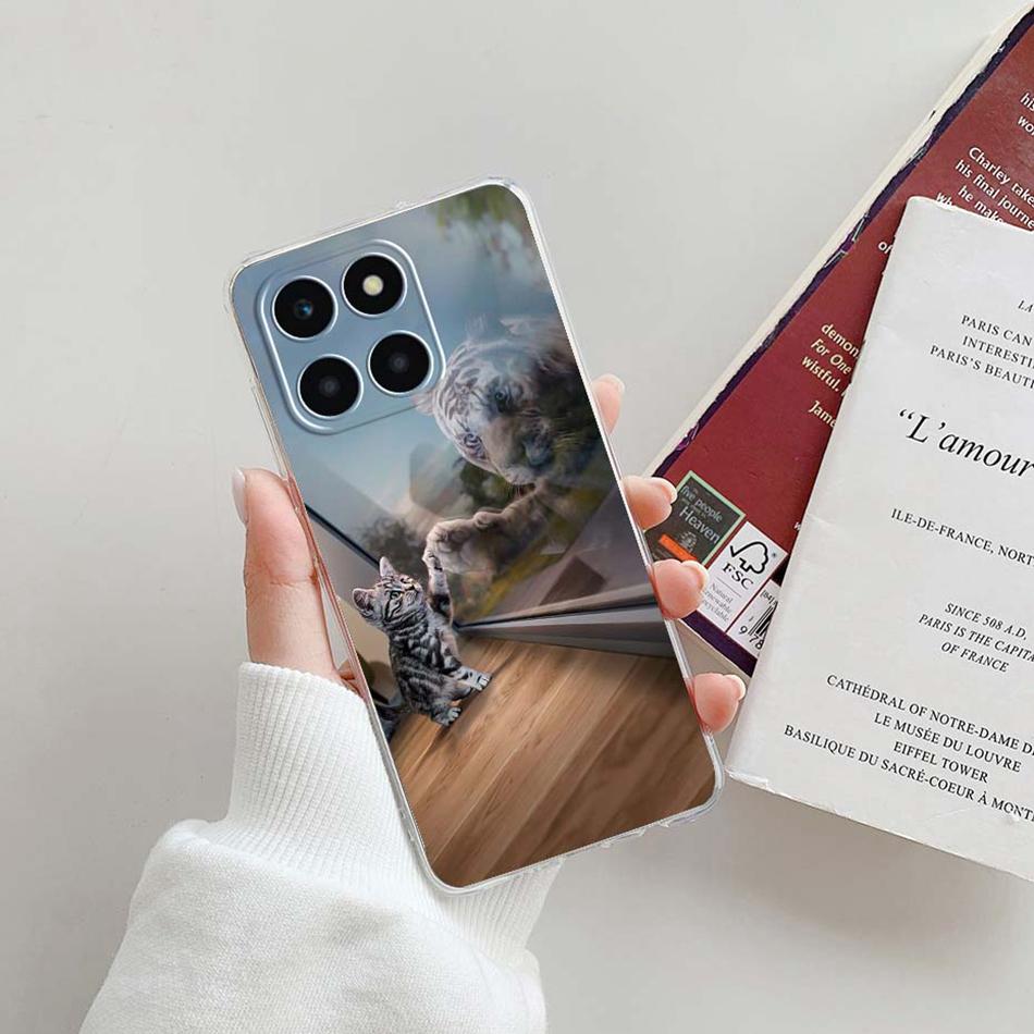 

For Honor X6a Phone Case Cute Fashion Patterns Back Cover Clear Soft Silicone TPU Coque For Honor X6a Case HonorX6a 6.56 Funda Honor X6a