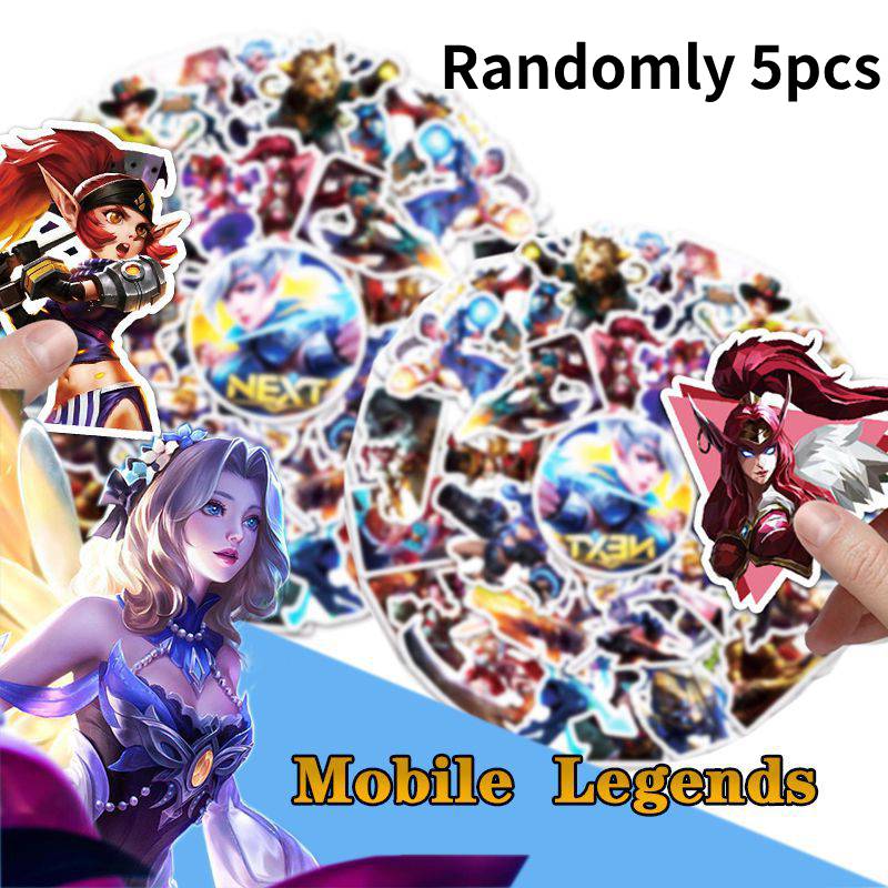 

550 шт. Игровые стикеры Mobile Legends для мотоцикла, скейтборда, холодильника Randomly 5pcs