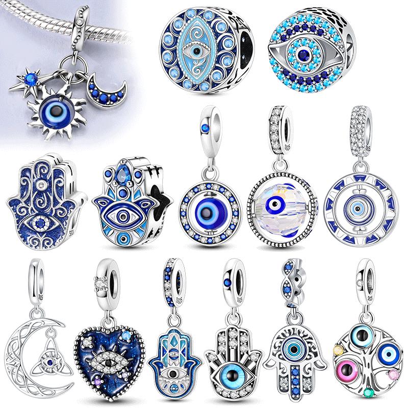 Pendant Fatima'S Hand Nazar Eye Solid Copper Dangle Charm Protection Pendant Women Summer Fine Jewelry