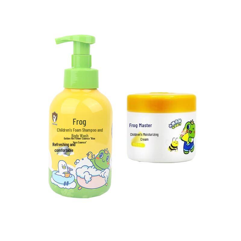 Frog Prince Foaming Shampoo & Body Wash with Honey Moisturizing Cream Set