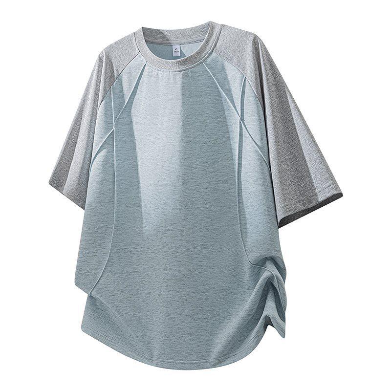 

Men s American Patchwork Color Block Short Sleeve T-Shirt, 2026 New Summer Collection M