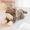 Silver Gradient Small Cat Plush Doll With Short Pile Fabric For Children Gift
