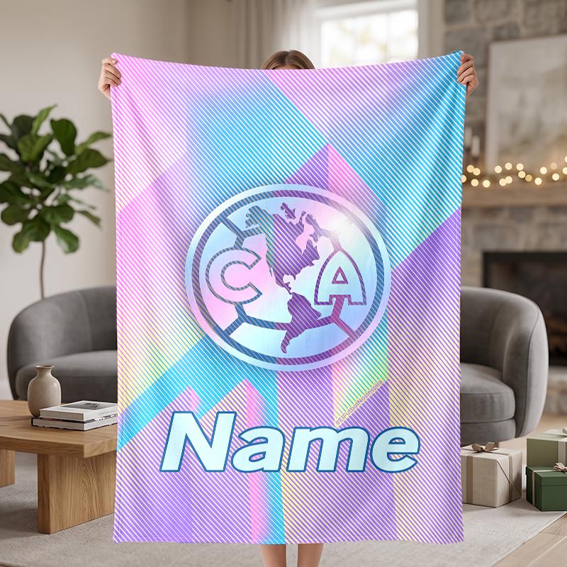Club America Custom Flannel Blankets Soft Warm Cozy Throws for Home Decor Holiday Gifts