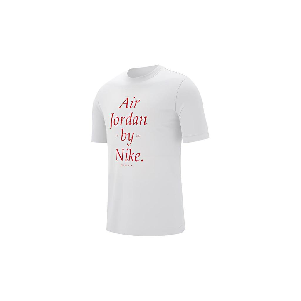 Мужская повседневная спортивная тренировочная футболка с коротким рукавом Air Jordan, белая AQ3761-100