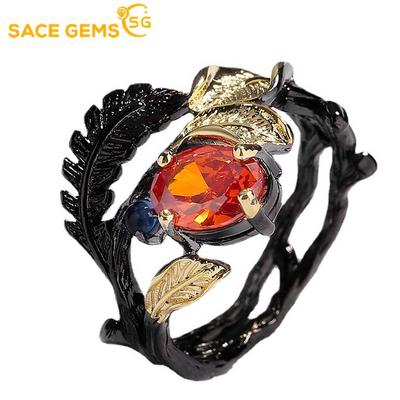 Classic Copper Alloy Zircon Ring Ladies Jewelry Wedding Promise Party Gift