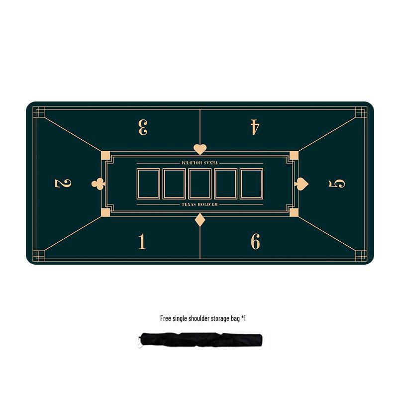 Texas Hold'em Silent Non-slip Poker Table Mat - Thickened Family Party Card Cloth, TikTok Style, Extra Large