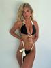 Sexy Bow Tie Back Halter-cou Bikini Ensemble Maillot De Bain Taille Haute À Lacets Beachwear 2024 Bikinis Femmes Maillots De Bain Maillot De Bain 2 Pièces Ensembles LB05