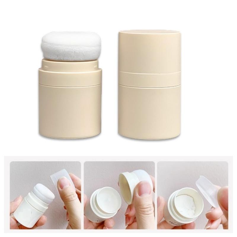 

10Ml Mini Empty Refillable Loose Powder Box With Powder Puff Diy Cosmetic Powder Case Blusher Finishing Powder Jar Container