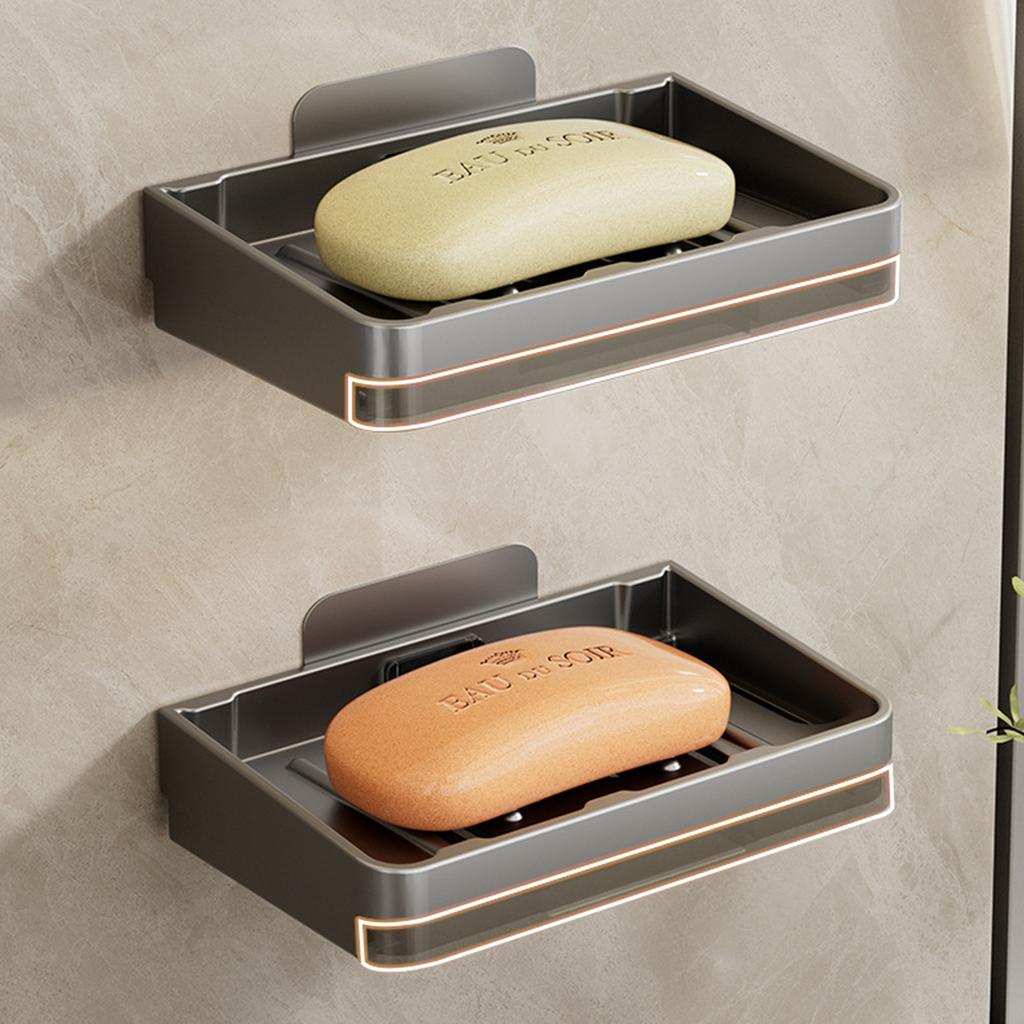 Storage Rack Wall Soap Dish for Bathroom Case Soap Box Dish Storage Plate Drain Soap Box Soap Holder Bathroom Accessories