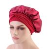 Fashion New Imitation Silk Wide-brimmed Night Cap Satin Streamer Round Cap Shower Cap Beauty Salon