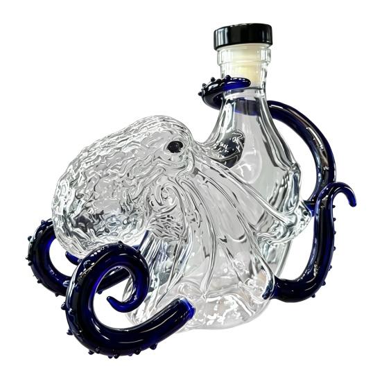 Octopus-Shaped Glass Decanter, 3D Artistic Borosilicate Bottle for Whiskey Wine Soda, 350ml Decorative Liquid Bottle, Unique Bar Decor Gift 350ml чёрный