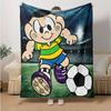 1pc Football Player Stadium Flannel Blanket Soft Warm Throw Blanket for Bedroom Living Room Bed Travel Camping Picnic Gift. MT7160147