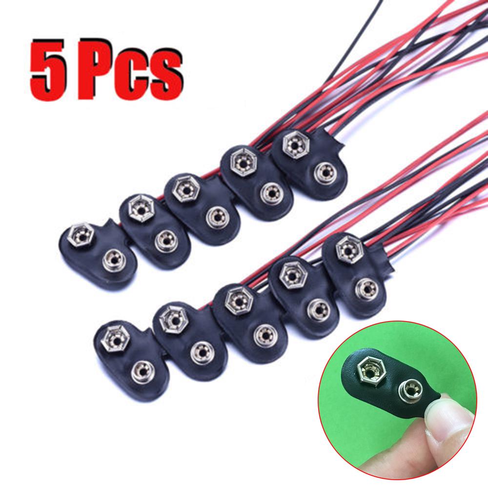 15cm T&I Style Cable Snap Connector clip 9V Battery Buckle Lead Wires