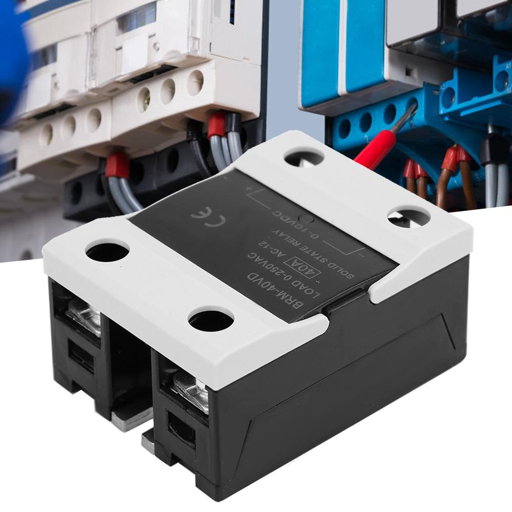 BERM BRM 40VD Solid State Relay 40A DC 0 10V   AC 0 250V Flame Retardant Relay