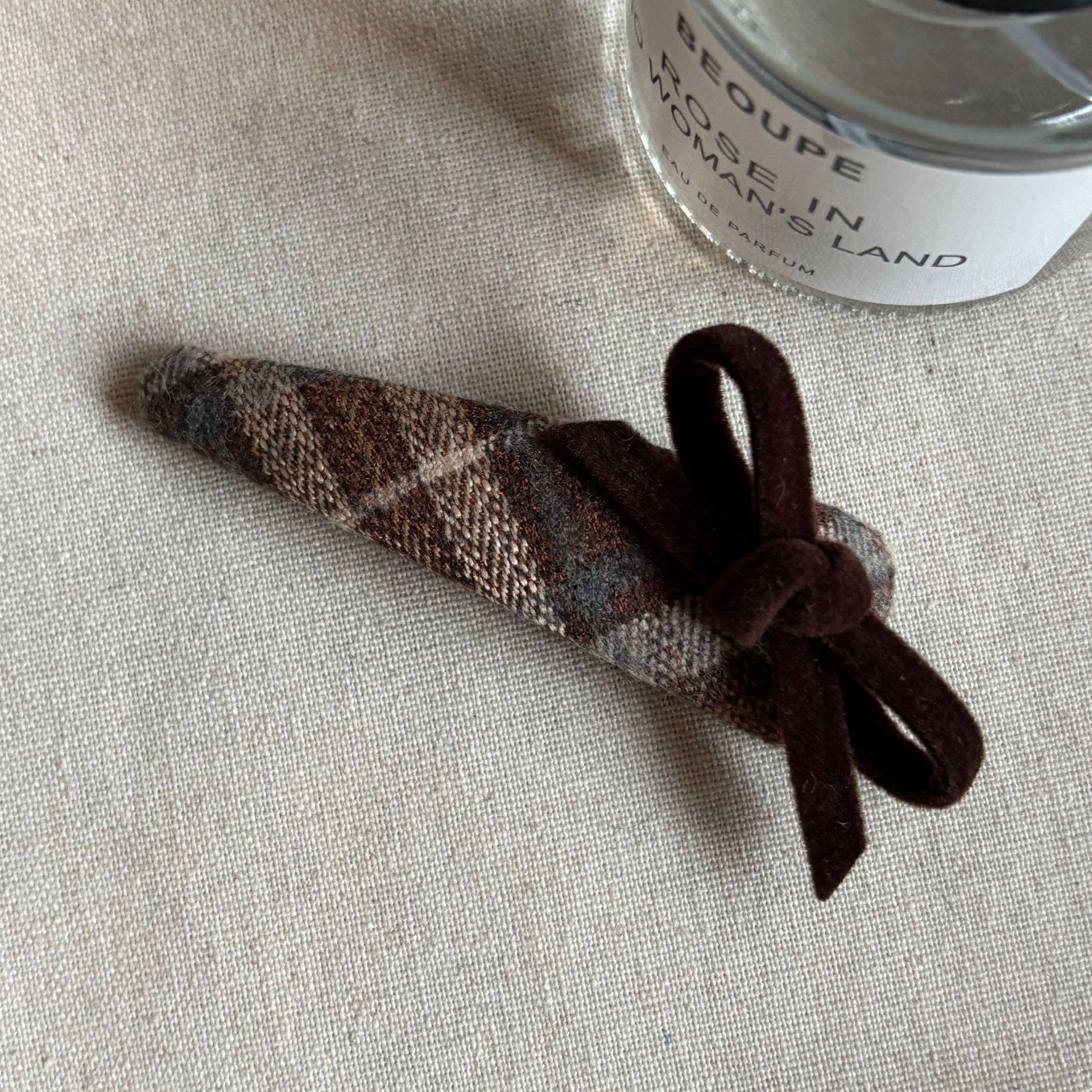 Korean Academy Style Bow Plaid Bear BB Hair Clip - Sweet Flocked Side Hairpin for Women