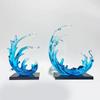 Feng Shui Wealth Energy Water Wave with Purple Pearl Resin Home Decorational Office(Including Display Base)
