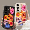 Hülle mit Blumendruck für Samsung S25 Ultra S24 FE S23 S22 A56 A36 A16 A15 A55 A35 TPU Weich Matt Stoßfest Handyhülle