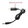USB 5V To DC 9V 12V Power Boost Line Adapter USB To 5.5x2.5mm Round Hole Connector Converter Cable USB Step-up Cord