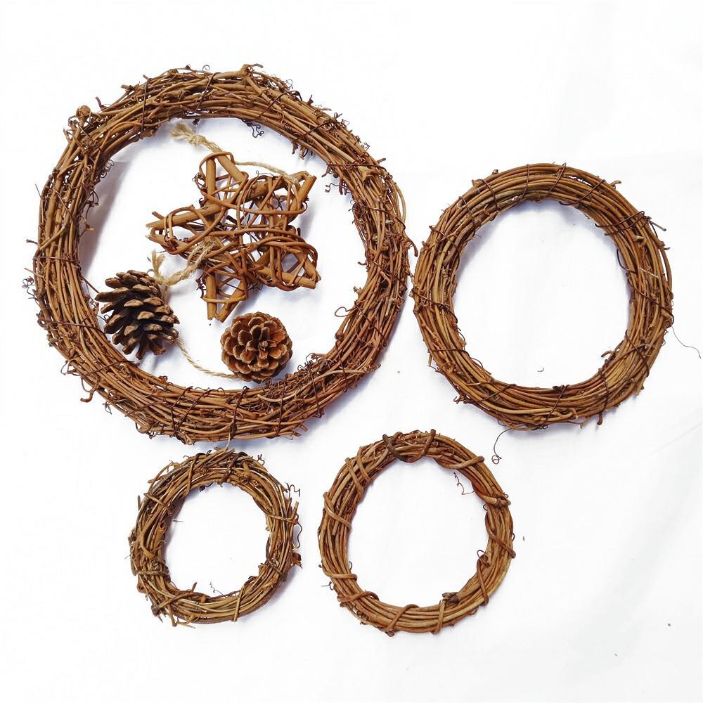 Natural Preserved Vine Circle Wreath for Christmas, Wedding & DIY Decor