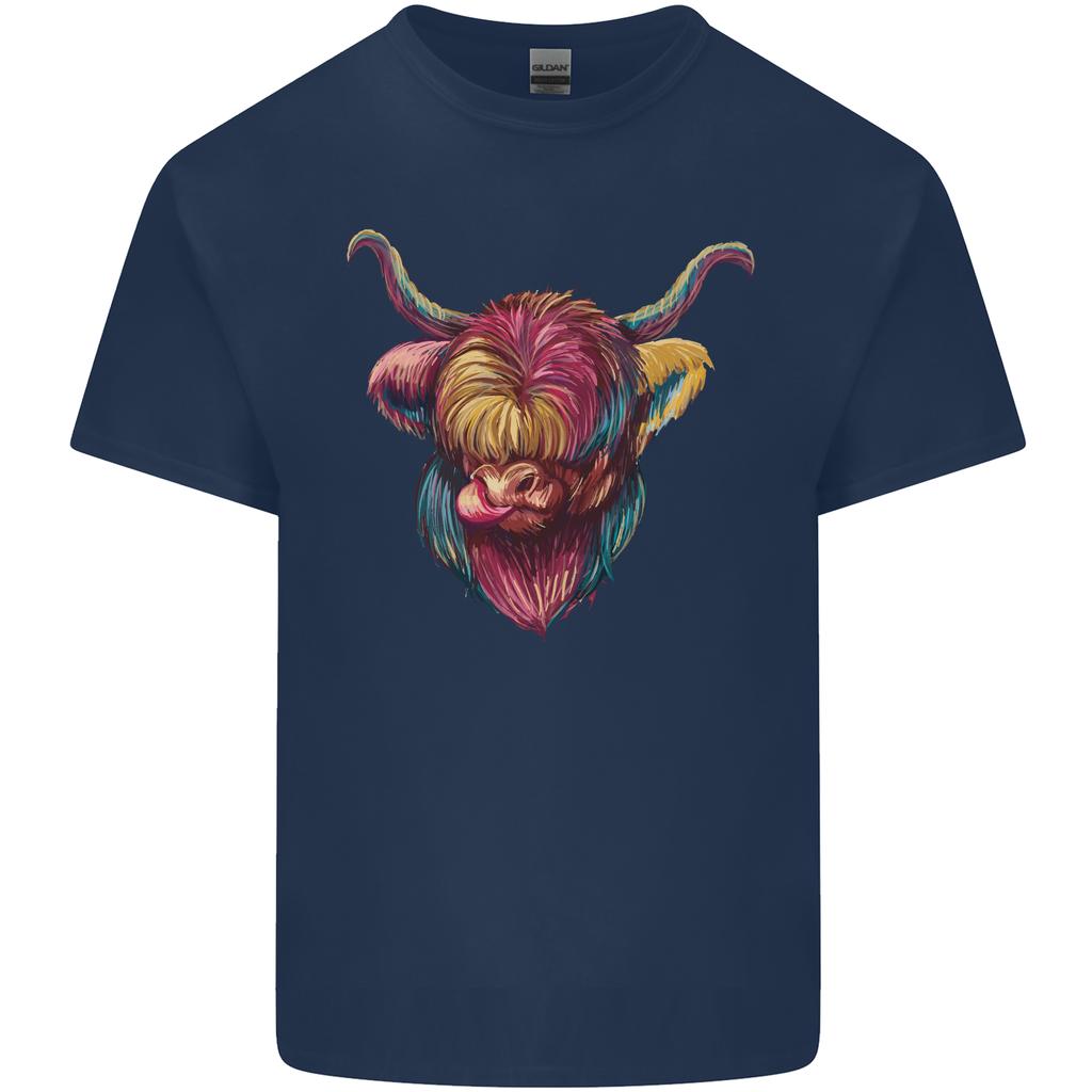 Colourful Highland Cow Unisexs Light Cotton TShirt