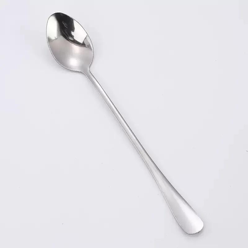 5Pcs Coffee Spoons Stainless Steel SpoonsStainless Steel Spoons for Ice Cream, Long Handle Stirring Spoons, Kitchen Utensils