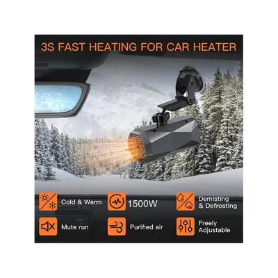 150W Electric Car Heater With Windshield Holder 12V Heating Fan Defogger Defroster Demister Portable