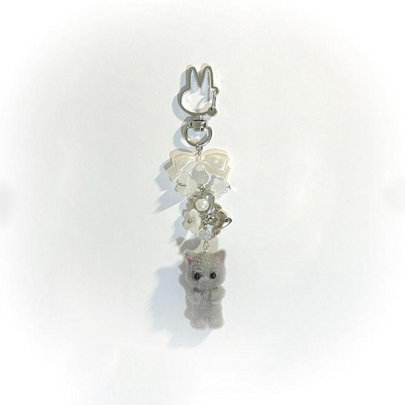 Furry Kitten Keychain Handmade Y2k Women Fashion
