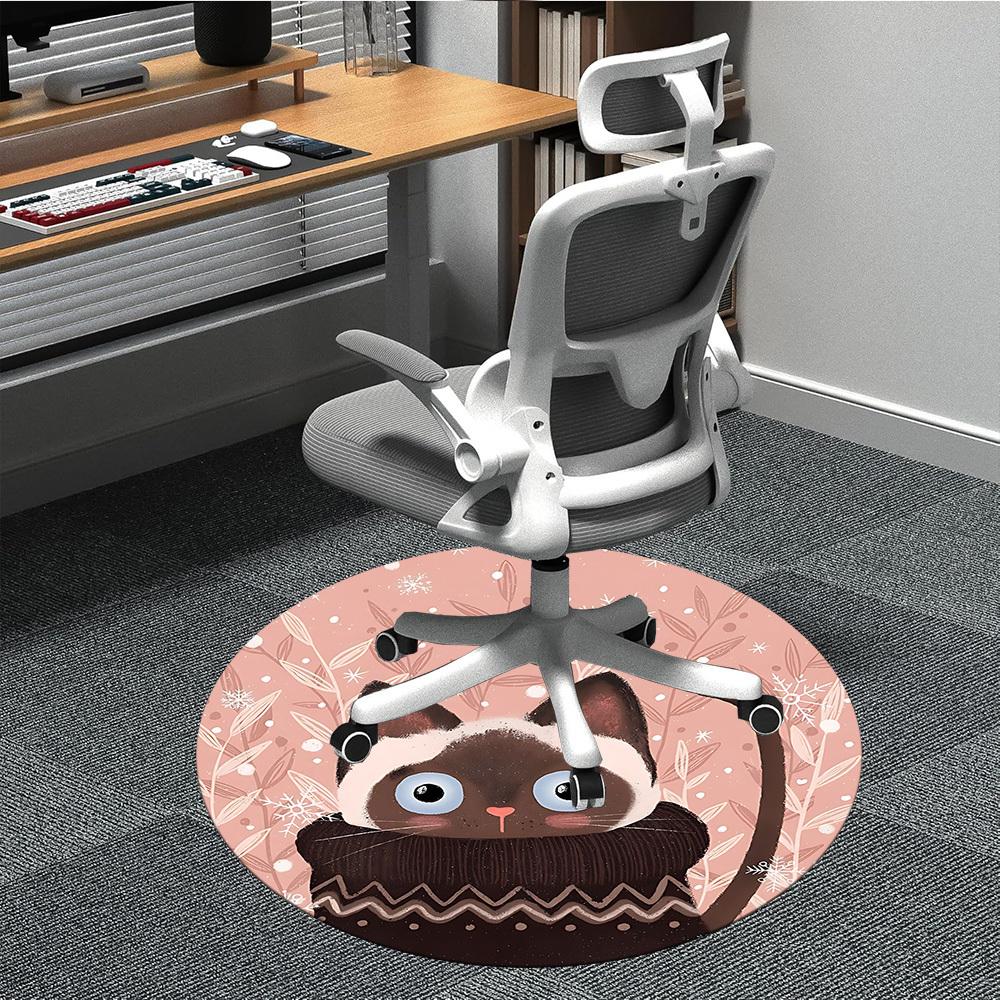 

1pc Cat Winter Chair Carpet for Office - Durable, Ideal for Chair Mats, Stylish & Functional Decorative Rug yy260130083 80cm by 80cm