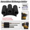 3/4 Holes Screwdriver Bit Holder 1/4 Hex Drill Bit Storage Case 3M Double Sided Adhesive Tape Tool Accessories With Magnetic