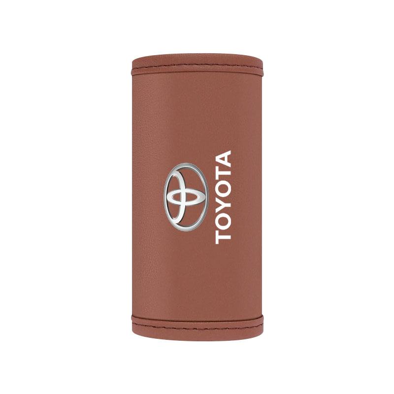 1/2Pcs Car Roof Handle Cover Door Armrest Leather Covering for Toyota Gazoo Racing Corolla TRD Yaris Chr Auris Rav4 Camry Prius Prado Avensis