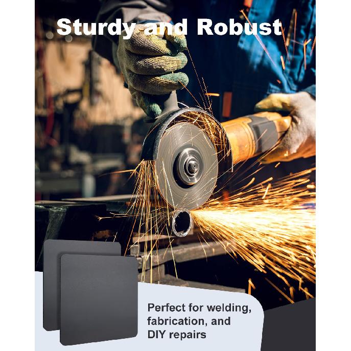 2 Pcs 8" x 8"x1/4" Steel Plate, A36 Square Hot Rolled Steel Base Plate, 1/4 Inch Thick Weldable Metal Plate for Structural Support and Industrial Use