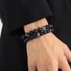Obsidian Beaded Unique Bracelet Lightweight Handcrafted Jewelry For Men And Women
