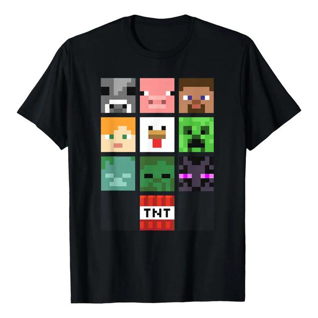 Camiseta Con Estampado De Collage De Minecraft Group Shot Fa L