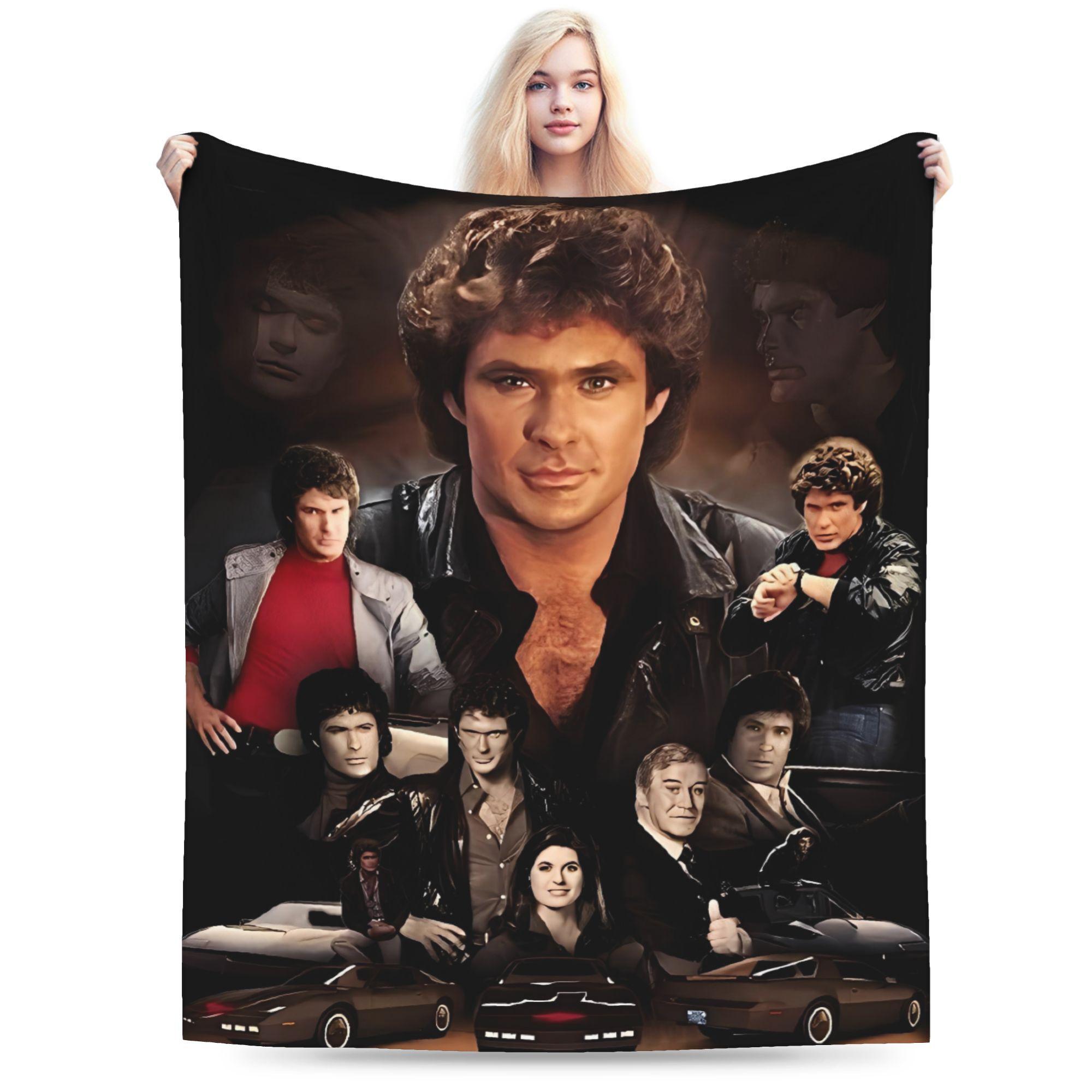 David Hasselhoff Blanket Quality Warm Movie Throw Blanket Winter Girls Boys Couch Chair Sofa Bed Funny Bedspread 130x150cm