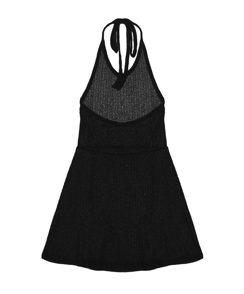Nigaennikol Halter Knit Dress_Black