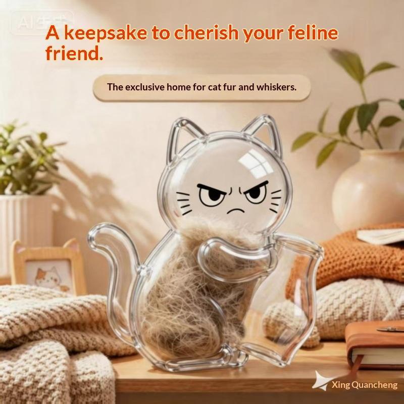 Transparent Cat Hair Storage Refrigerator Pet Fur Keepsake Capsule Diy Souvenirs Cat Whiskers Collector Fridge Magnet