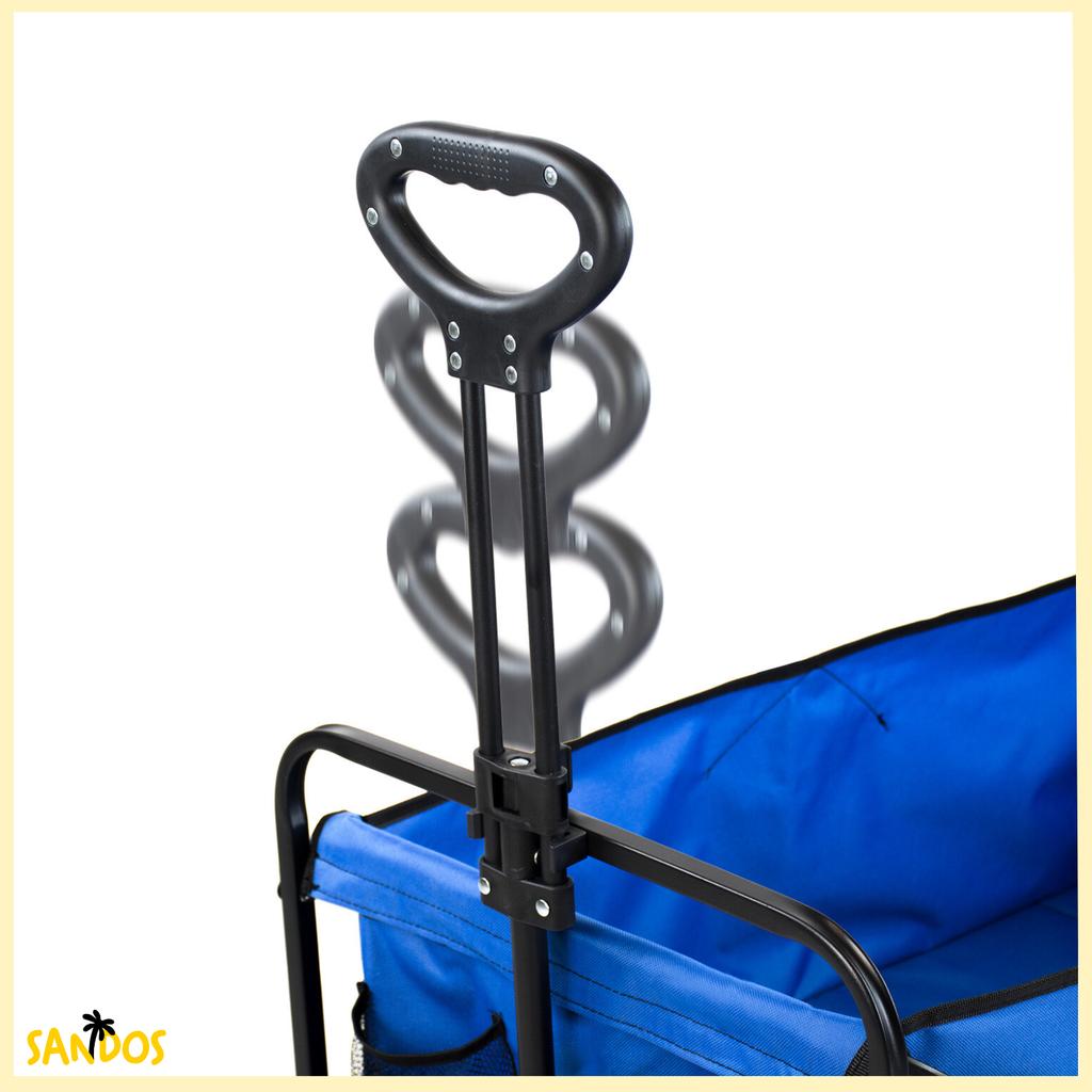 Foldable tourist beach transport trolley 100kg camping trailer