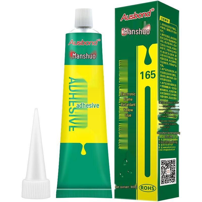 Ausbond 165UL Flame Retardant Electronic Yellow Adhesive 100ml