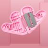 Pink Mini Hair Trimmer Love Heart Shape Hair Cutting Comb Body Hair Removal Pubic Hair Brushes With Blades